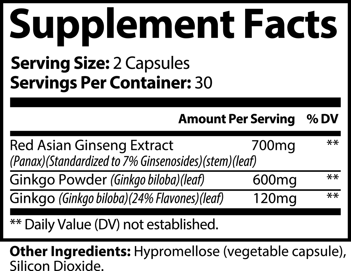 Rah Vegan Ginkgo Biloba + Ginseng