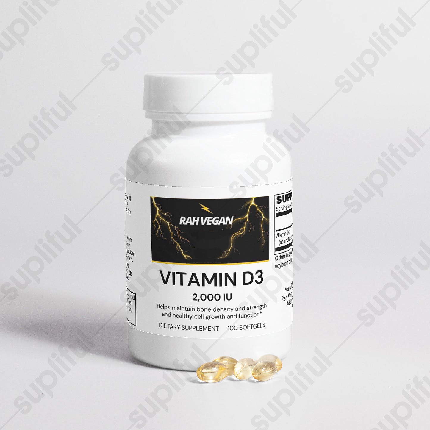 Rah Vegan Vitamin D3 2,000 IU