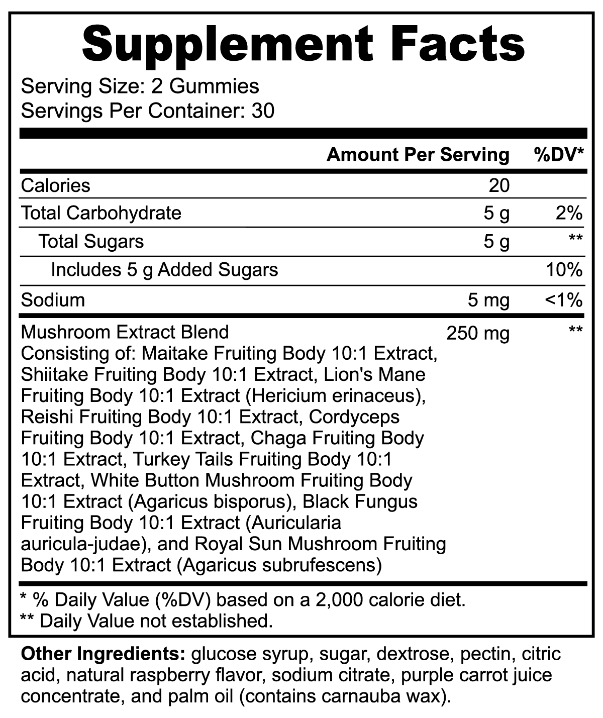 Rah Vegan Mushroom Extract Complex