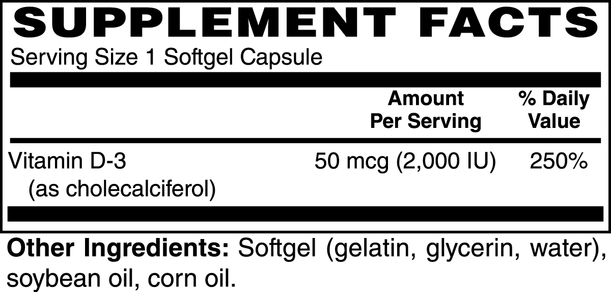 Rah Vegan Vitamin D3 2,000 IU
